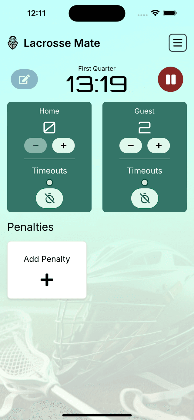 Lacrosse Mate - Game Screen