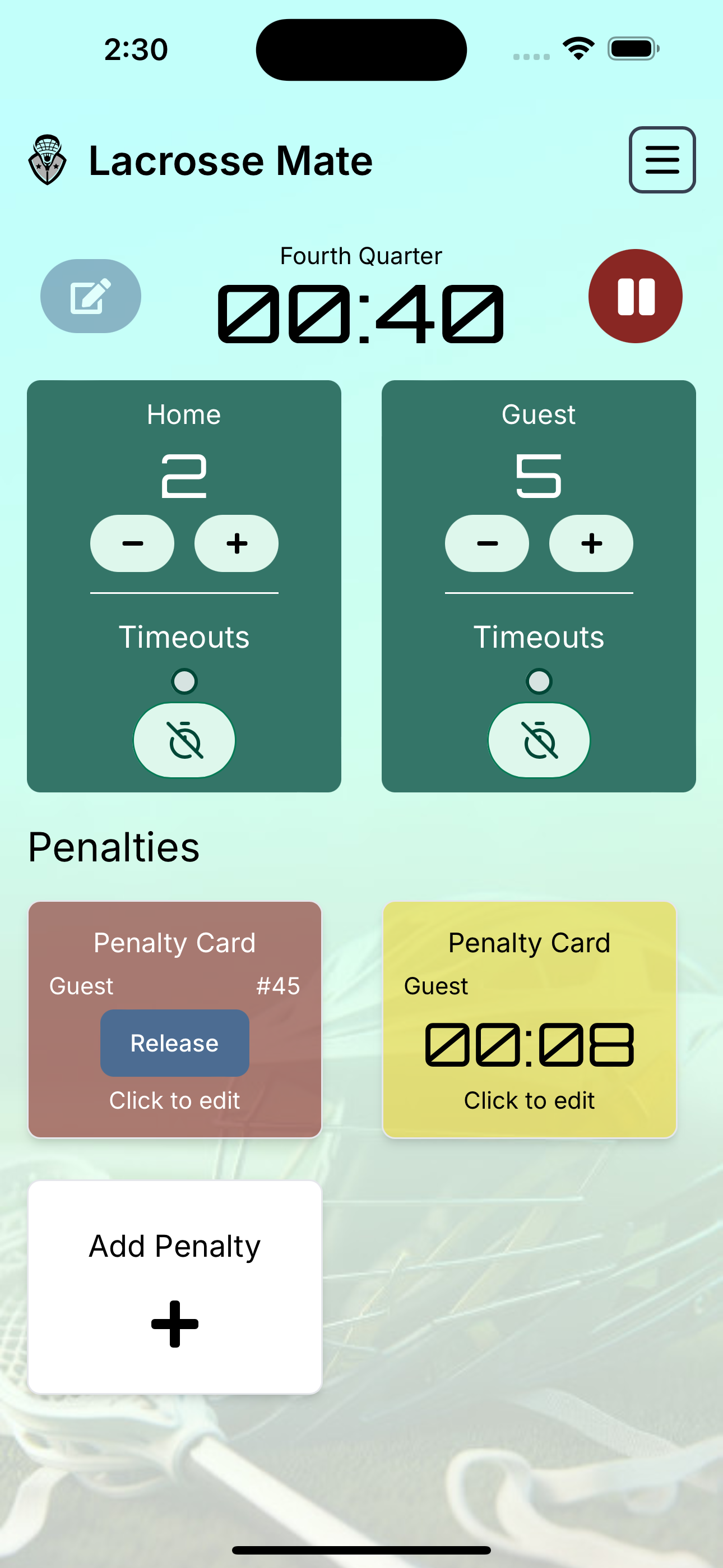 Lacrosse Mate - Penalty Expired